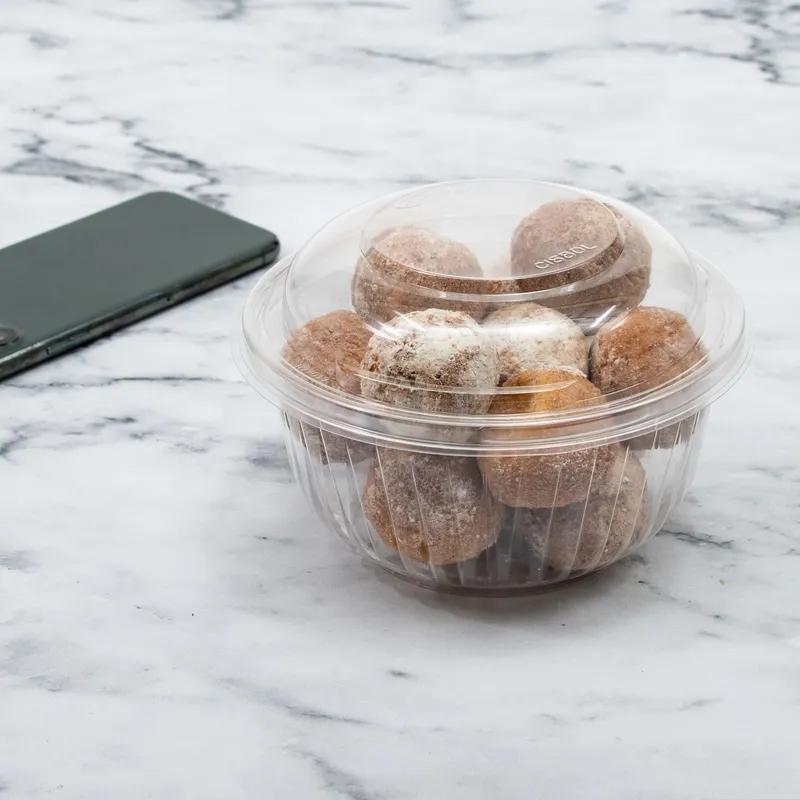 Dart® PresentaBowls® Bowl & Lid Combo With Dome Lid 12 OZ OPS Clear Round Unhinged 252/Case