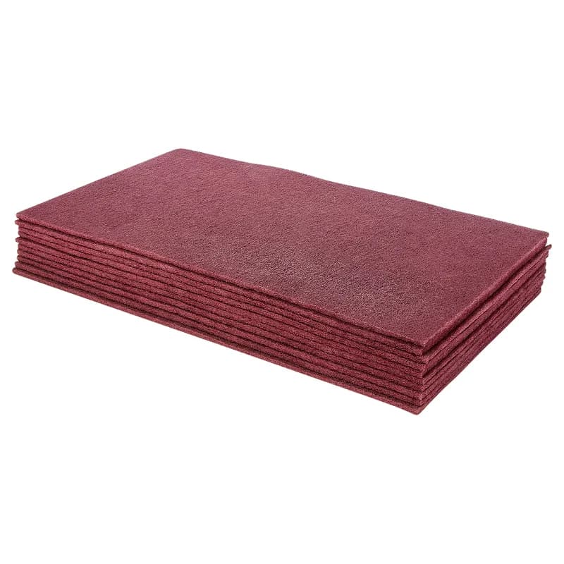 Victoria Bay Scrubbing Pad 14X28 IN Maroon Synthetic Fiber 10/Case
