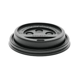 Lid Dome 3.875 IN HIPS OPS Black For 10-24 OZ Hot Cup Sip Through Identification 1000/Case