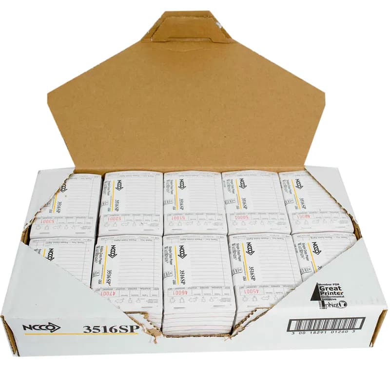 Guest Check 3.5X5.75 IN White 1-Part Small Single Copy Paper 100 Sheets/Pack 100 Packs/Case 10000 Count/Case