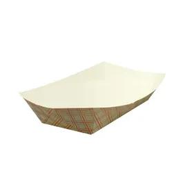 Food Tray 5 LB Paper Red Plaid 500/Case