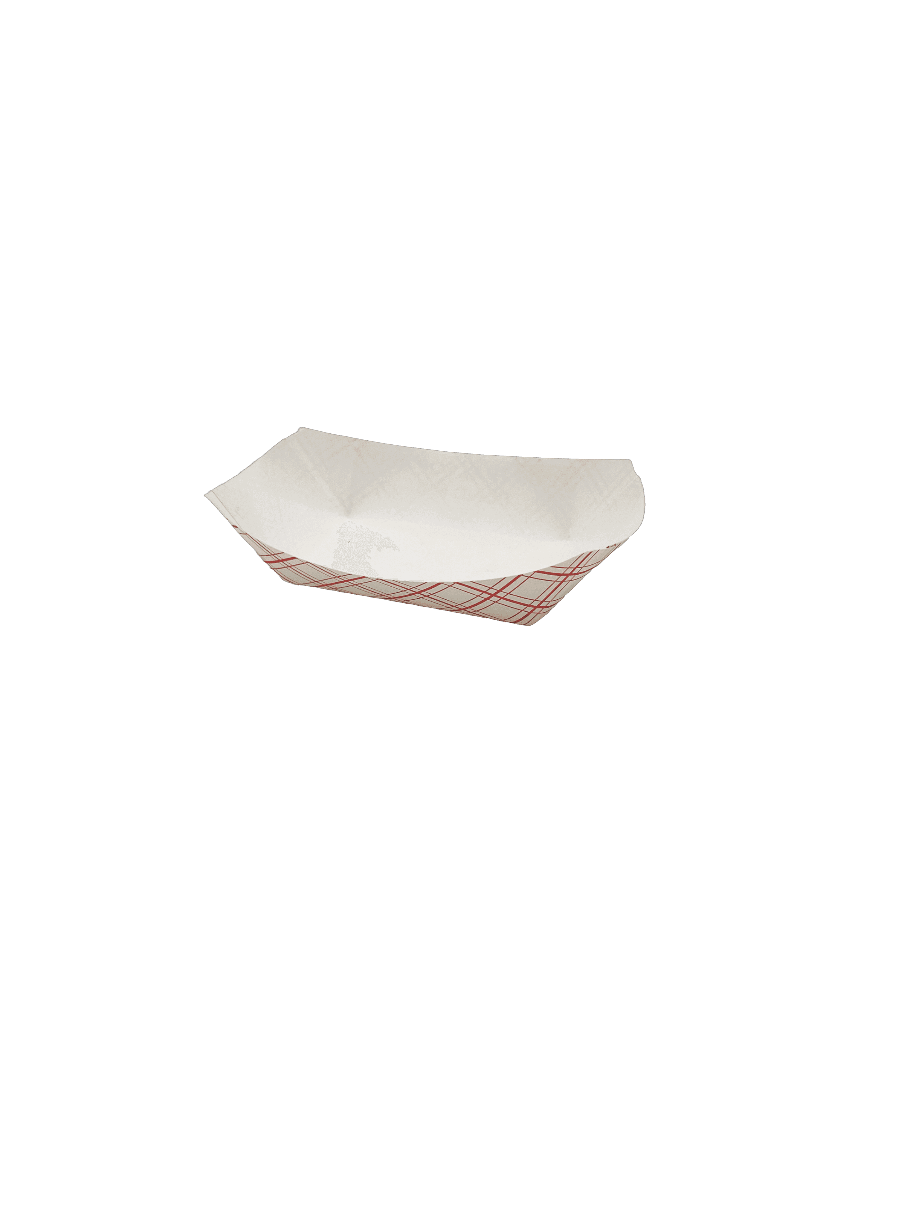 Food Tray 0.5 LB Paper Red Plaid 1000/Case