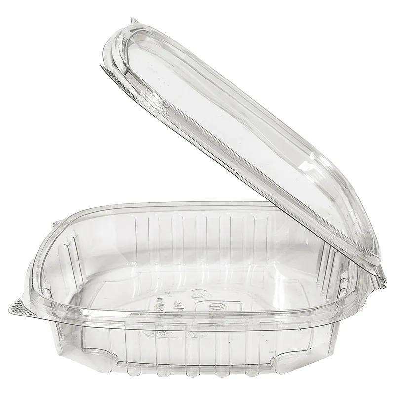 Deli Container Hinged 16 OZ PET Clear Shallow 200/Case