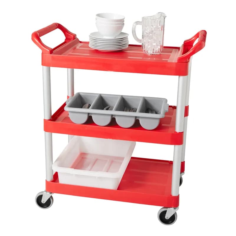 Cutlery Bin 21.25X11.50X3.75 IN 4 Compartment HDPE Gray Dishwasher Safe 1/Each