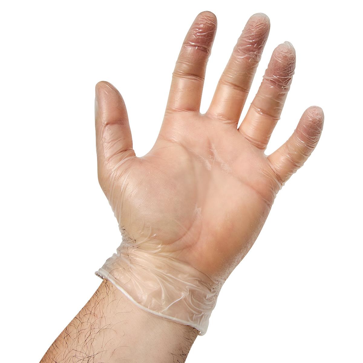 Victoria Bay Gloves Small (SM) Clear Vinyl Disposable Powder-Free 100 Count/Pack 10 Packs/Case 1000 Count/Case