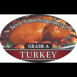 Serve Something Special Grade A Turkey Meat Flavor Label 1.25X2 IN Oval 4 Color Process 500 Count/Roll 20 Rolls/Case