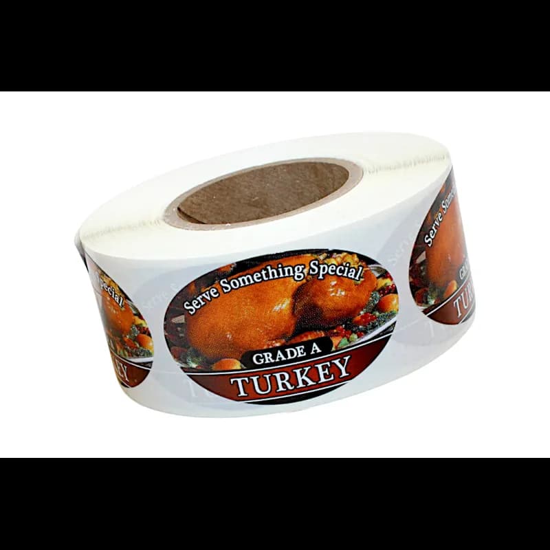 Serve Something Special Grade A Turkey Meat Flavor Label 1.25X2 IN Oval 4 Color Process 500 Count/Roll 20 Rolls/Case