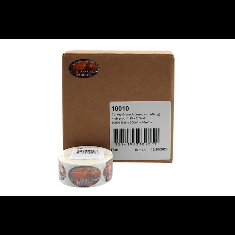 Serve Something Special Grade A Turkey Meat Flavor Label 1.25X2 IN Oval 4 Color Process 500 Count/Roll 20 Rolls/Case