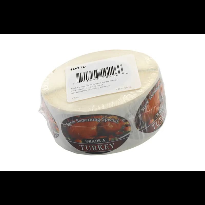 Serve Something Special Grade A Turkey Meat Flavor Label 1.25X2 IN Oval 4 Color Process 500 Count/Roll 20 Rolls/Case