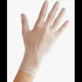 Victoria Bay Gloves Large (LG) Clear Vinyl Disposable Powdered 100 Count/Pack 10 Packs/Case 1000 Count/Case