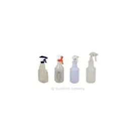 Glass Cleaner Spray Bottle & Trigger Sprayer 33.8 FLOZ Plastic Clear White 4/Pack