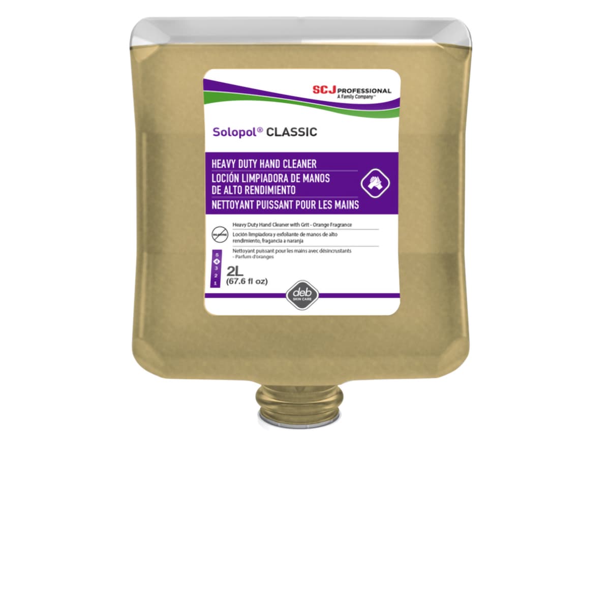 Solopol Classic Hand Cleaner Liquid 2 L Cartridge Heavy Duty 4/Case