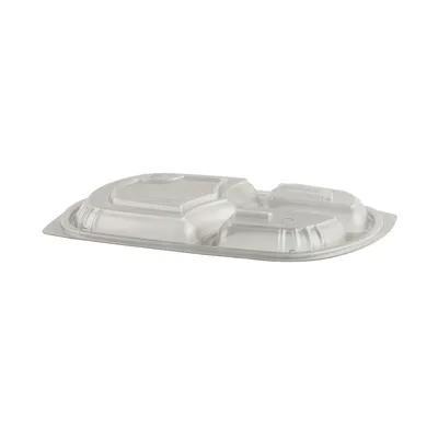 Lid Dome 3 Compartment PP Clear For Container Unhinged 250/Case
