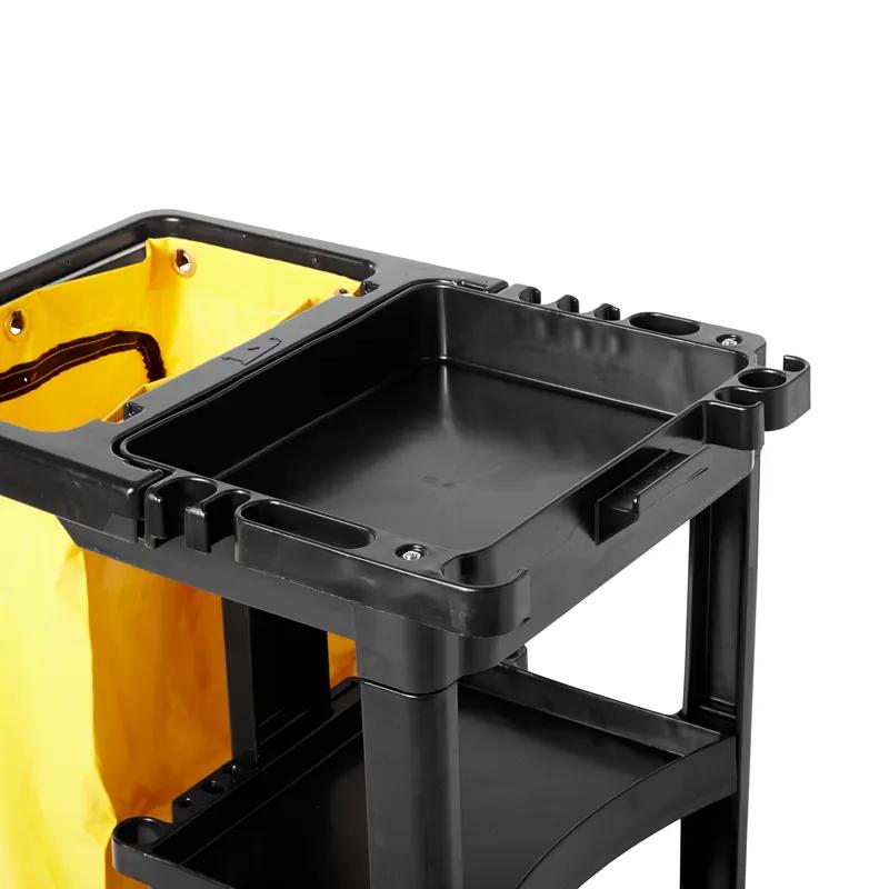 Janitorial Cleaning Cart & Bag Black Yellow Plastic Vinyl Traditional Zipper 1/Case