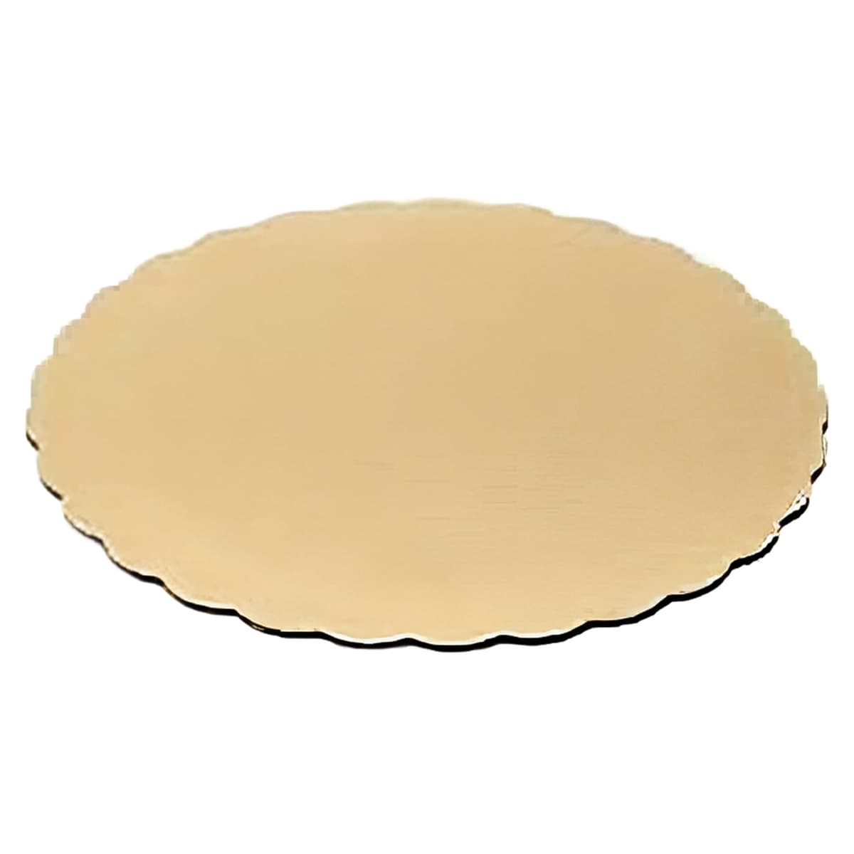 Cake Circle 8 IN Foil-Lined Paper Gold Round Scalloped 200/Case