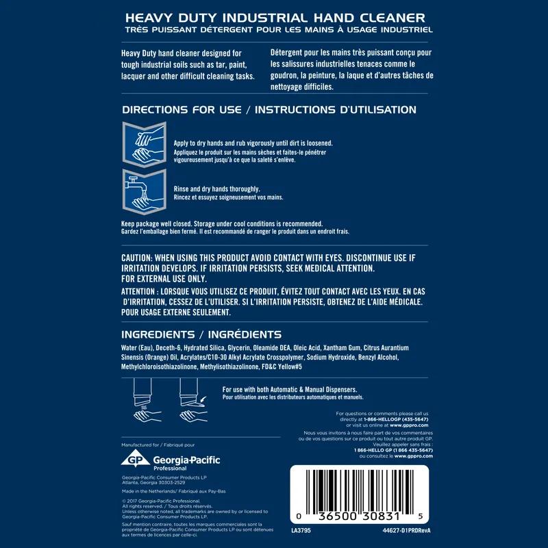 Georgia-Pacific Pro® Hand Cleaner Gel 3000 mL Citrus Scent White Refill Heavy Duty 4/Case