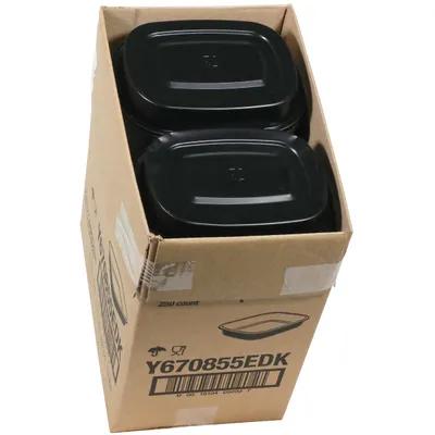 Take-Out Container Base 7.5X5.5X1 IN Aluminum Black Gold Oval 250/Case
