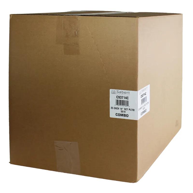 Take-Out Container Base & Lid Combo With Dome Lid 14X14X1.63 IN PP PET Black Square 25/Case