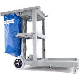 Janitorial Cleaning Cart 49X39 IN Gray PE Long Platform 1/Each