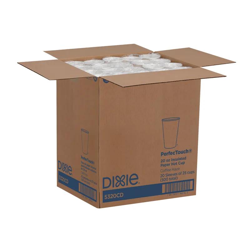 Dixie® Perfect Touch Hot Cup Insulated 20 OZ Double Wall Poly-Coated Paper Multicolor 500/Case
