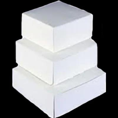 Bakery Box 6X6X4 IN Kraft Paperboard White Kraft Square 250/Case