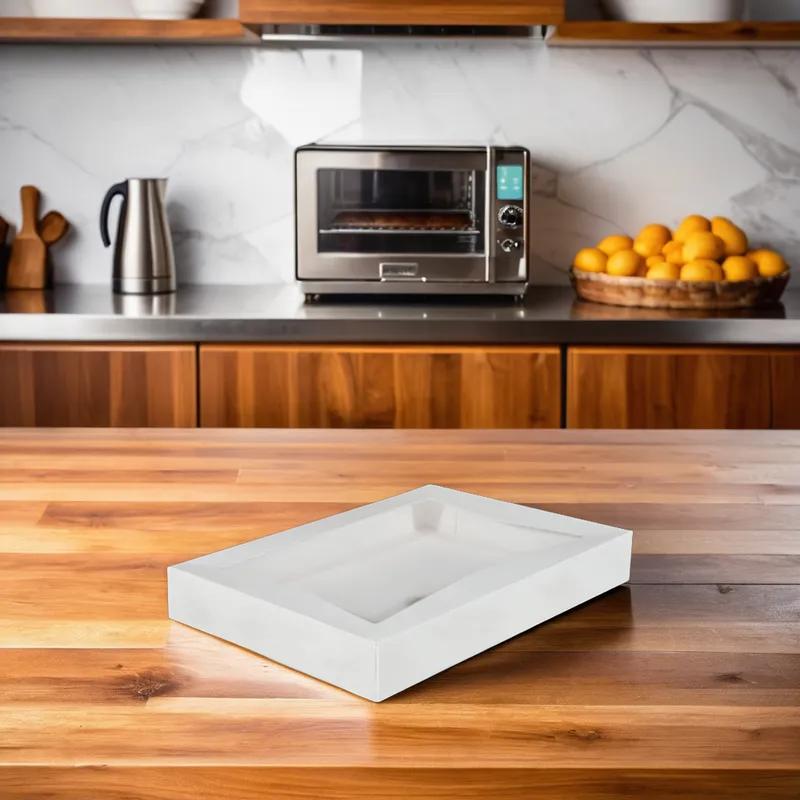 Bakery Box 12X8.5X2.5 IN Paper Rectangle Automatic With Window 125/Case