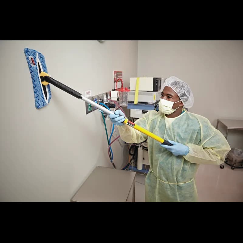 Hygen™ Flexi Frame Mop Cover Blue Microfiber 12/Case