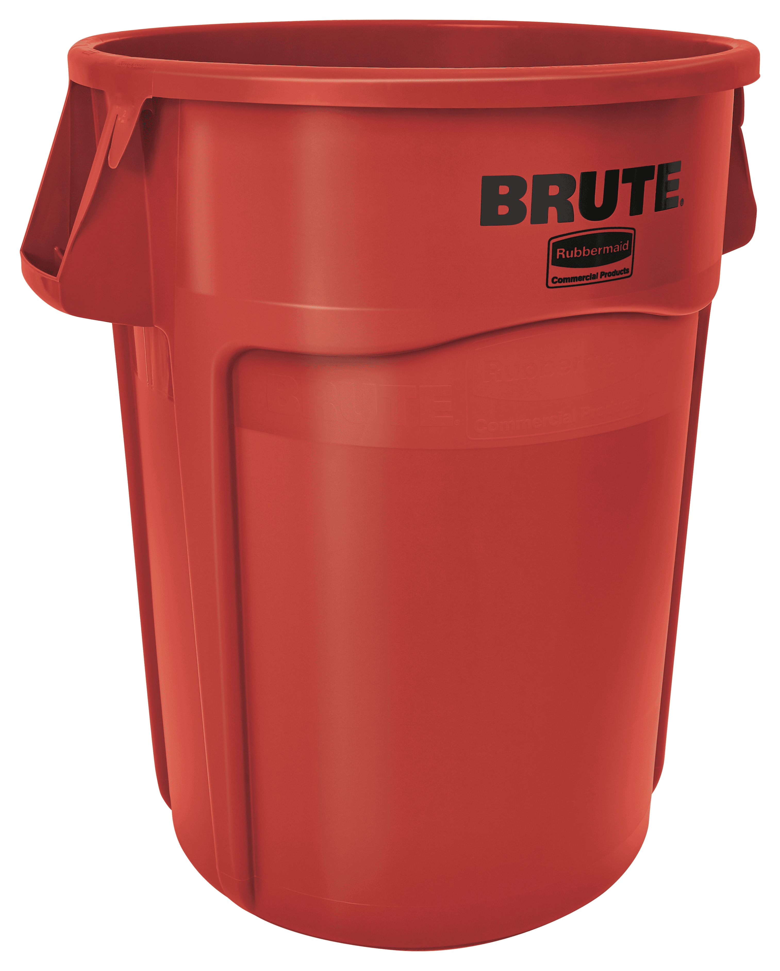Brute® 1-Stream Trash Can 24.00X24.00X31.50 IN 44 GAL Red Round Resin Food Contact Surface Safe 1/Each