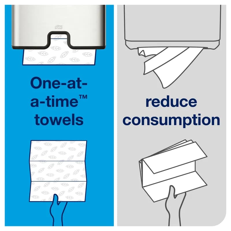 Tork Xpress Folded Paper Towel H2 9.5X9.125 IN 9.125X3.2 IN White Multifold Z Refill 135 Sheets/Pack 16 Packs/Case