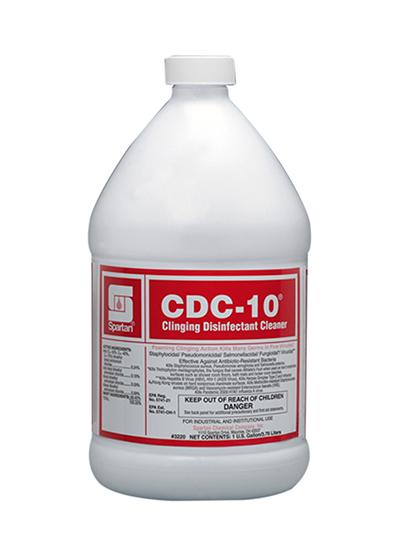 CDC-10® Floral Disinfectant 1 GAL Multi Surface Alkaline RTU Quat Clinging 4/Case