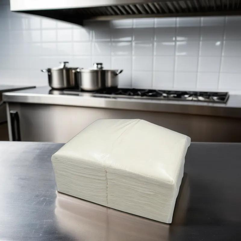 Dinner Napkins 15X17 IN White Paper 2PLY 1/8 Fold 2600/Case