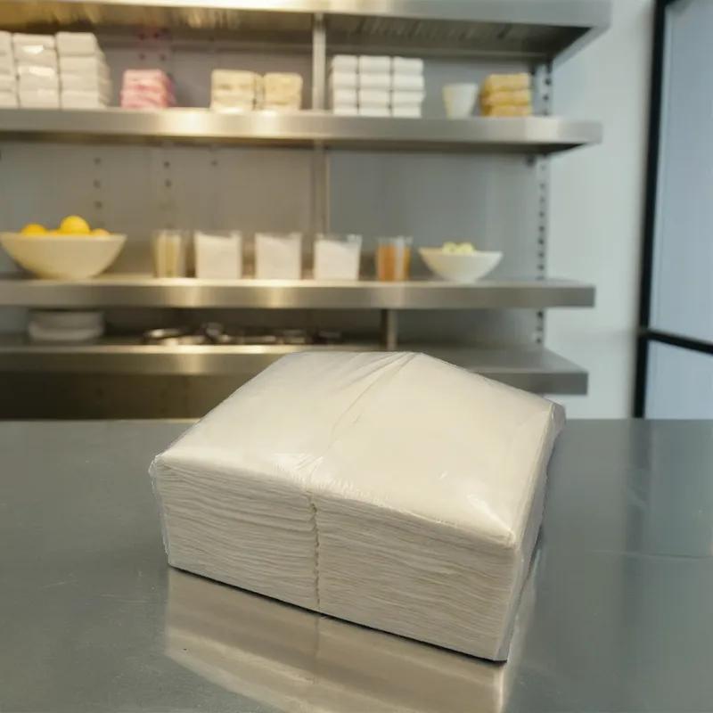 Dinner Napkins 15X17 IN White Paper 2PLY 1/8 Fold 2600/Case