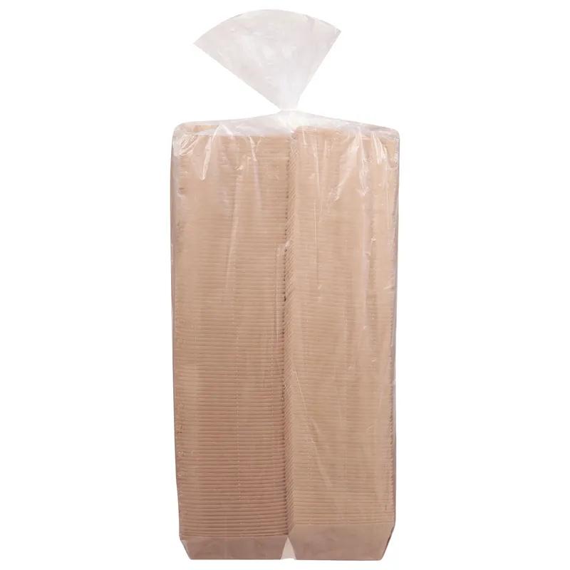 Take-Out Box Hinged With Dome Lid 5X4.63X3 IN Corrugated Paperboard Kraft Square Fluted 400/Case