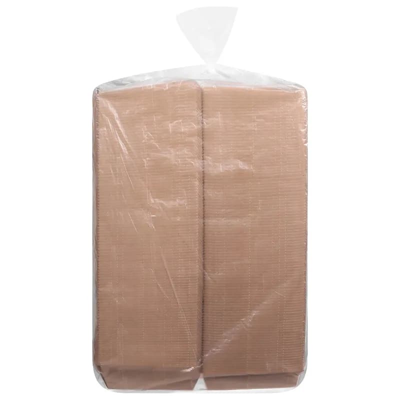 Take-Out Box Hinged With Dome Lid 6.5X6.13 IN Corrugated Paperboard Kraft Square Fluted 200/Case