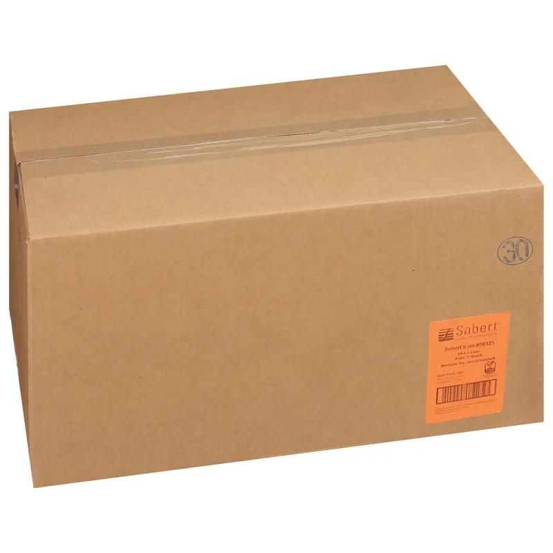 Take-Out Box Hinged With Dome Lid 5.5X5.5X3 IN Corrugated Paperboard Kraft Square Fluted 200/Case