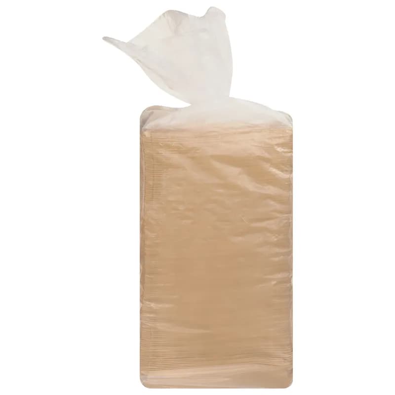 Take-Out Box Hinged With Dome Lid Small (SM) 7.8X3.3X3 IN Corrugated Paperboard Kraft Rectangle Fluted 420/Case