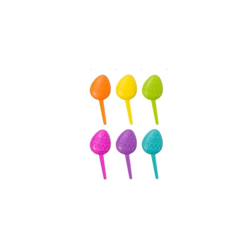 Cake & Cupcake Topper Pick 1.2X0.3X2.85 IN Assorted Easter Egg 144/Each