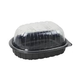Roasted Chicken Roaster Container & Lid Combo Medium (MED) 41.6 OZ 10X7.5X4 IN MFPP OPS Black Clear 110/Case