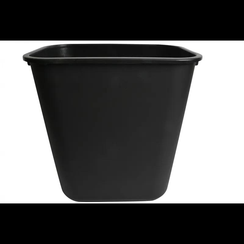 Trash Can 28 QT Black Rectangle 1/Each