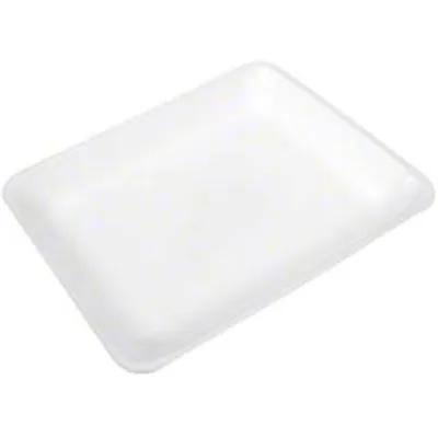8P Meat Tray 8X10.5X1.1 IN Polystyrene Foam White Rectangle 200/Case