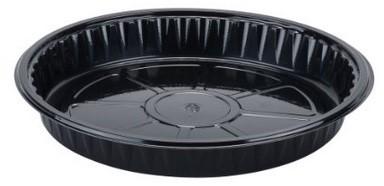 Cake Baking Tray 10X1.25 IN Plastic Black Round Oven Safe 200/Case
