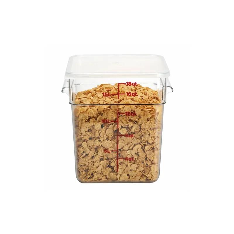 CamSquares® Food Storage Container 18 QT Clear Square PC With Handles 1/Each
