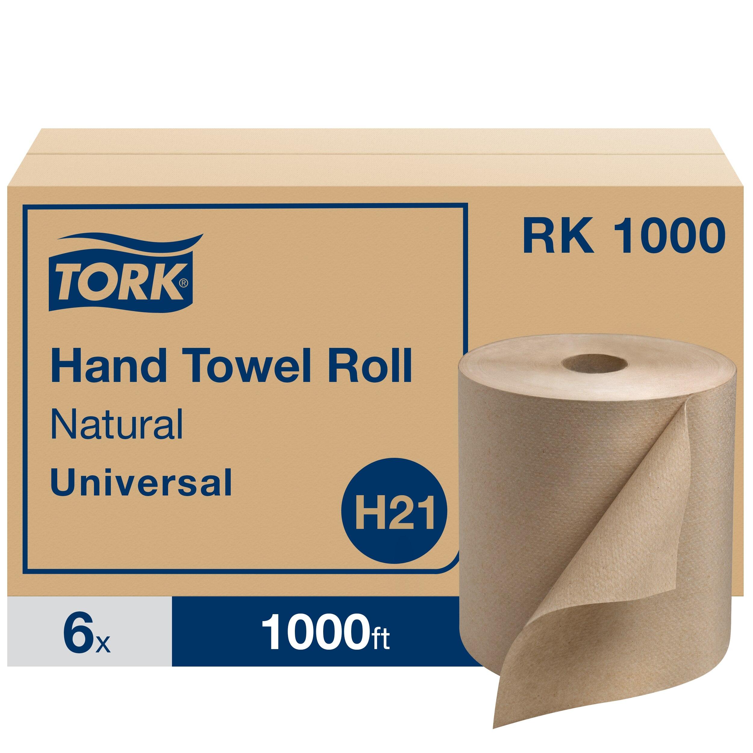 Tork Roll Paper Towel H21 7.9IN X1000FT 1PLY Natural Embossed Universal Refill 1.9IN Core Diameter 6 Rolls/Case