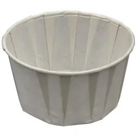 Souffle & Portion Cup 4 OZ Single Wall Poly-Coated Paper White Round Moisture Resistant 5000/Case
