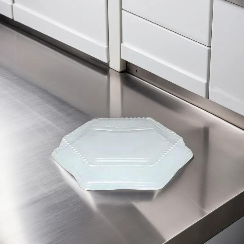 Lid Dome 10.56 IN PET Clear Hexagon For Container 200/Case