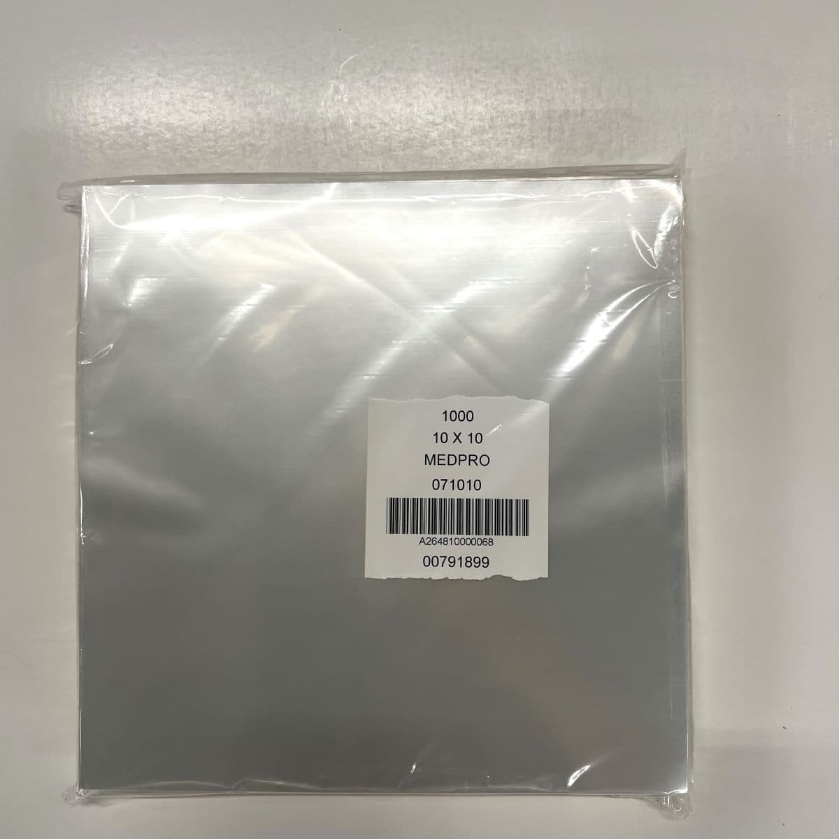 Cellophane Sheet 10X10 IN PP 1MIL 100 Gauge Clear 5000/Case