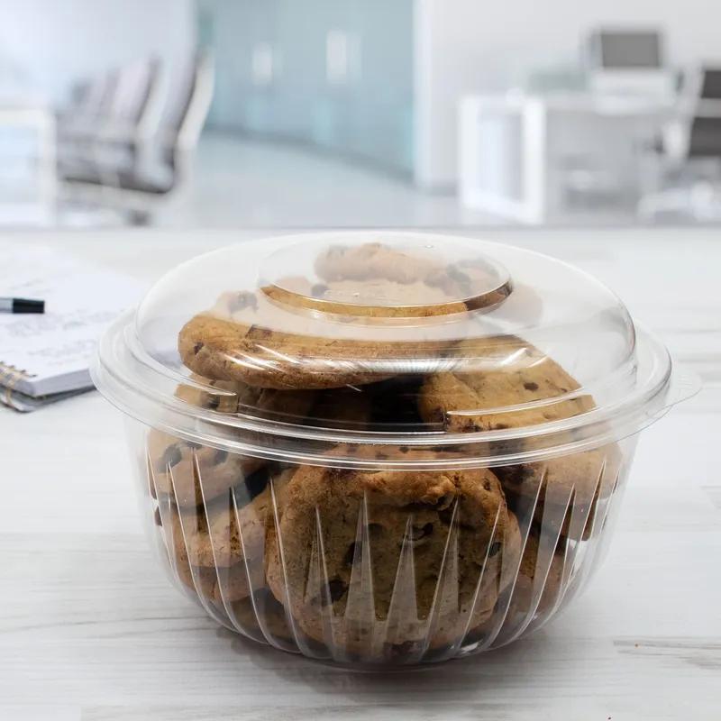 Dart® PresentaBowls® Bowl & Lid Combo With Dome Lid 48 OZ OPS Clear Round 126/Case