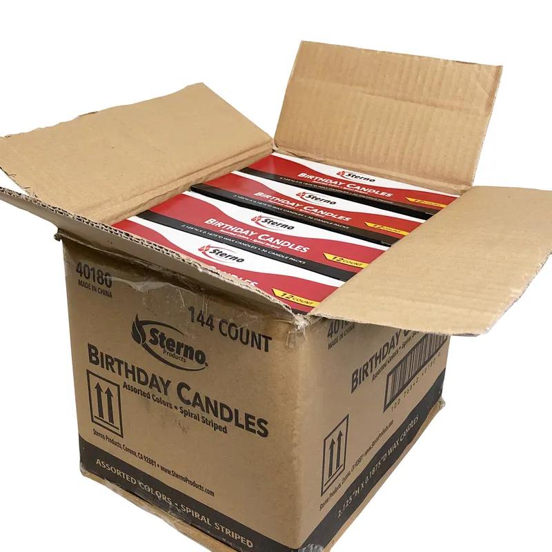 Birthday Candle Assorted Spiral 36 Count/Pack 12 Packs/Case 432 Count/Case
