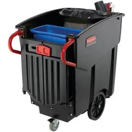 Executive Series™ MEGA BRUTE® Mobile Container 21X21X40 IN 400 LB Black Red Resin Rectangular 1/Each