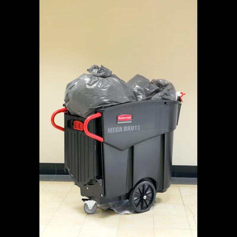 Executive Series™ MEGA BRUTE® Mobile Container 21X21X40 IN 400 LB Black Red Resin Rectangular 1/Each